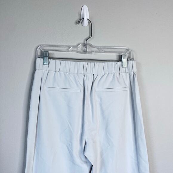 THEORY Korene Trinity 2 Slim Crop Pants Pull On Elastic Waist White Size Small - Picture 6 of 8